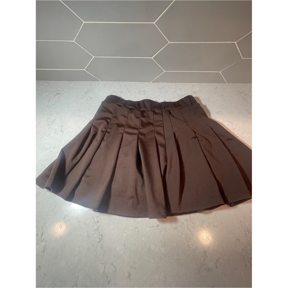 Riley & James Brown Pleated Mini Skirt Skort Small Preppy School Girl Athletic - Picture 4 of 8